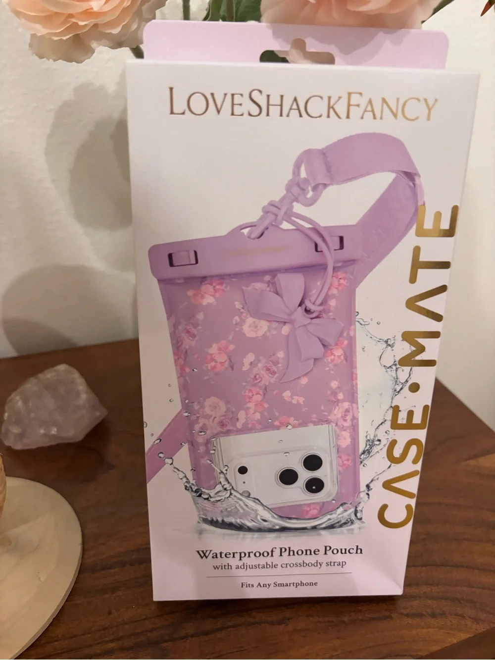 LoveShackFancy Lavender Floral Waterproof Phone Pouch